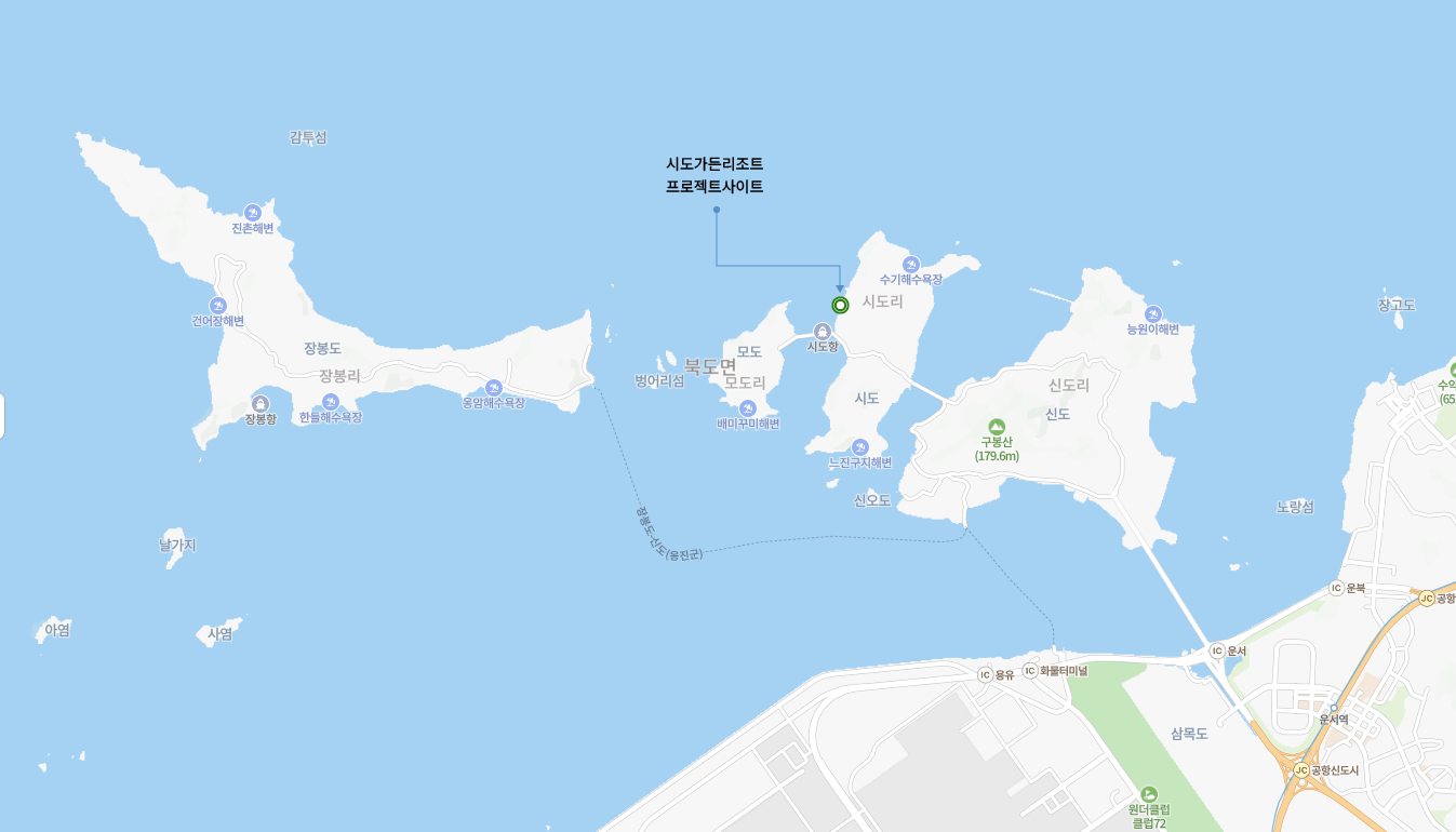 삼도 전체 지도